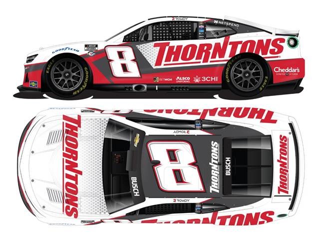 2023 Kyle Busch 1/24th Thorntons hood open Camaro