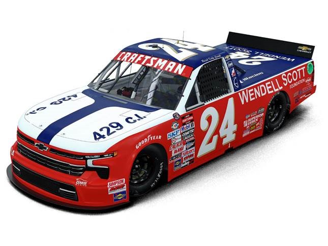 2023 Rajah Caruth 1/64th Wendell Scott Foundation "Darlington Throwback" Silverado