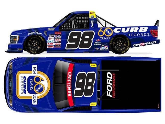 2024 Ty Majeski 1/64th Curb Records 60th Anniversary Ford F-150