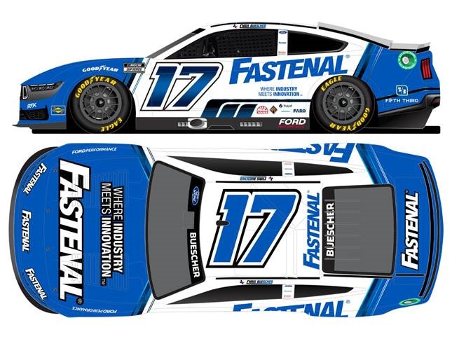 2024 Chris Buescher 1/64th Fastenal "White" Mustang
