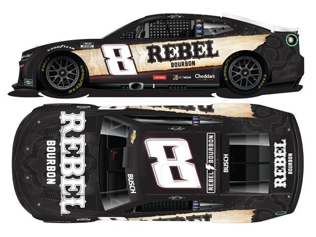 2024 Kyle Busch 1/24th Rebel Bourbon hood open Camaro