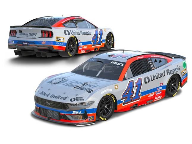 2024 Ryan Preece 1/64th United Rentals "Darlington Throwback" Mustang