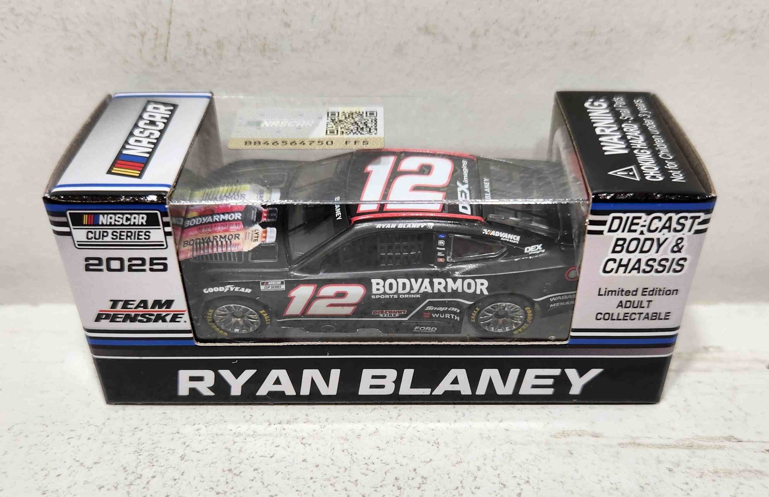 2025 Ryan Blaney 1/64th BodyArmor "Black" Ford