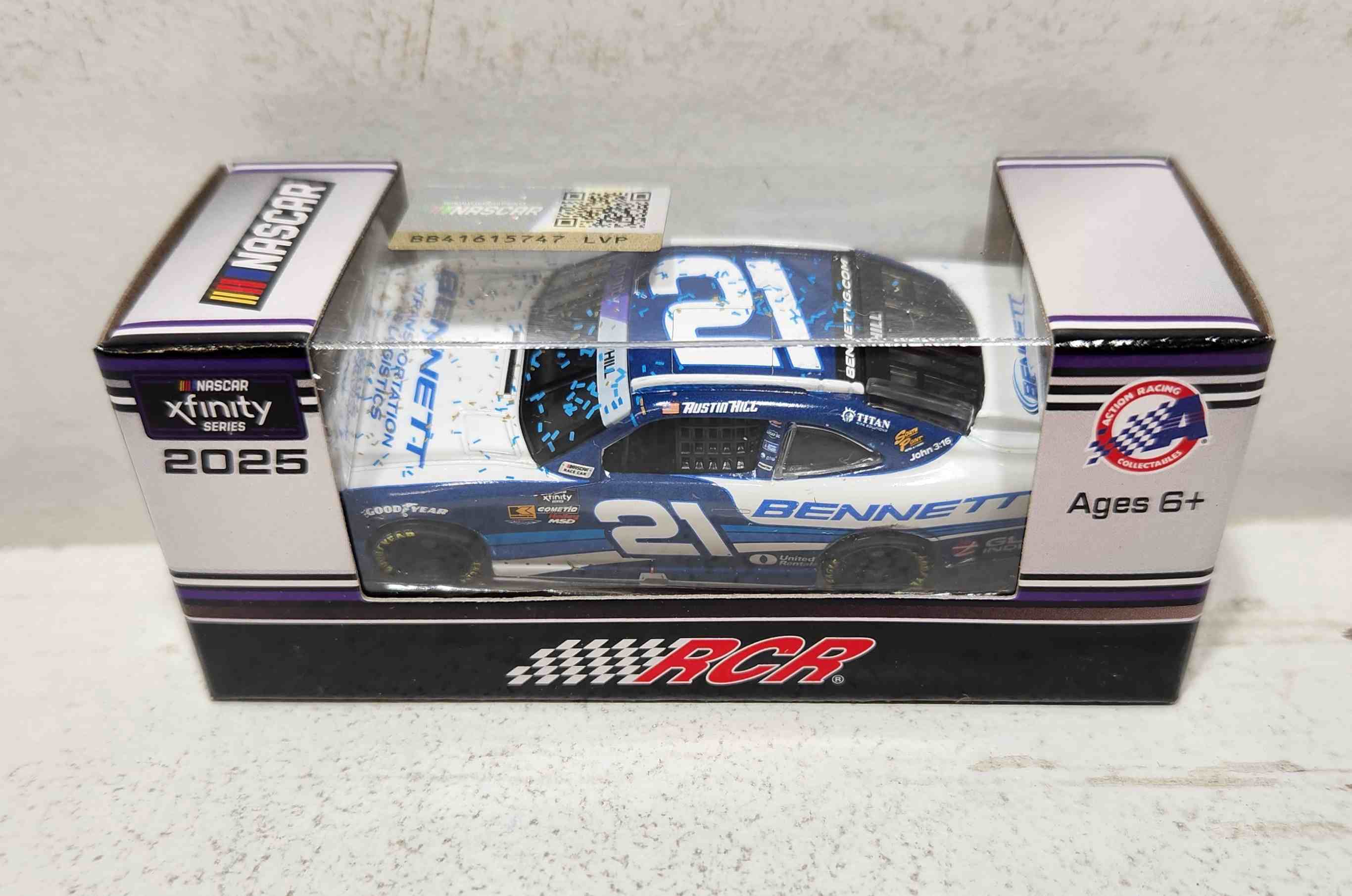 2025 Austin Hill 1/64th Bennett Transportation "Atlanta Win""Xfinity Series" Chevrolet