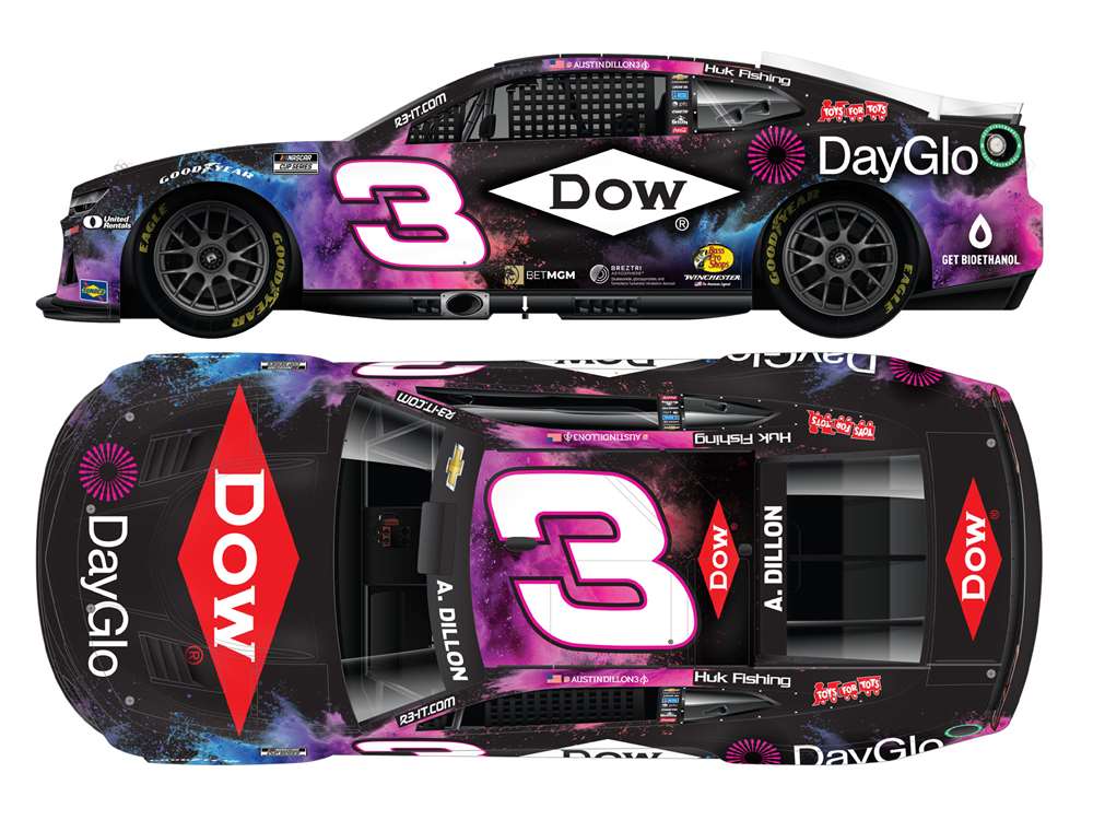 2025 Austin Dillon 1/64th DOW "Day Glo" Chevrolet