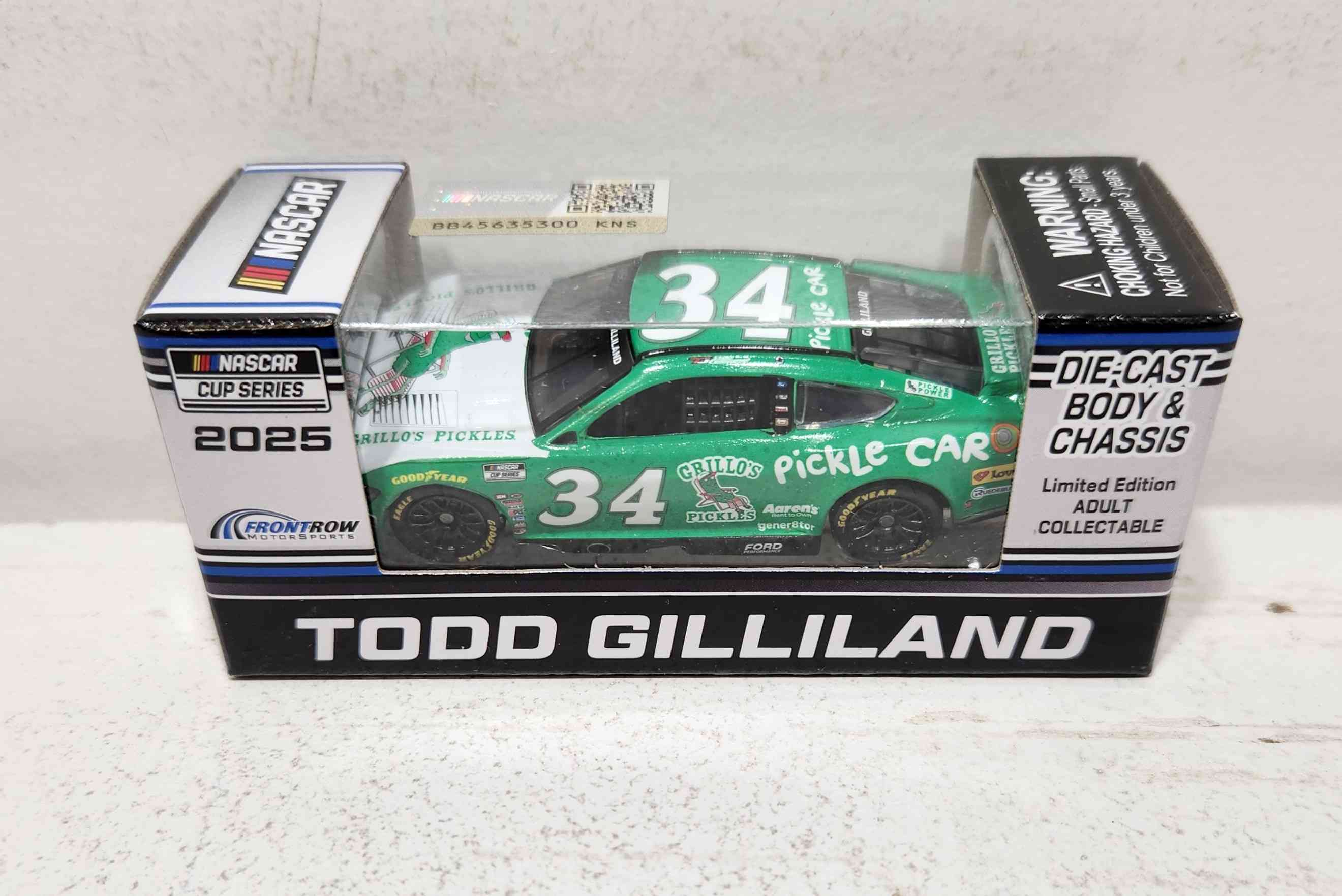 2025 Todd Gilliland 1/64th Grillos Pickle Car Ford