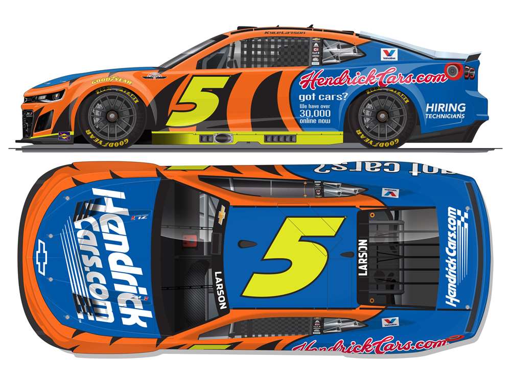 2025 Kyle Larson 1/64th HendrickCars.com "Darlington Throwback" Chevrolet