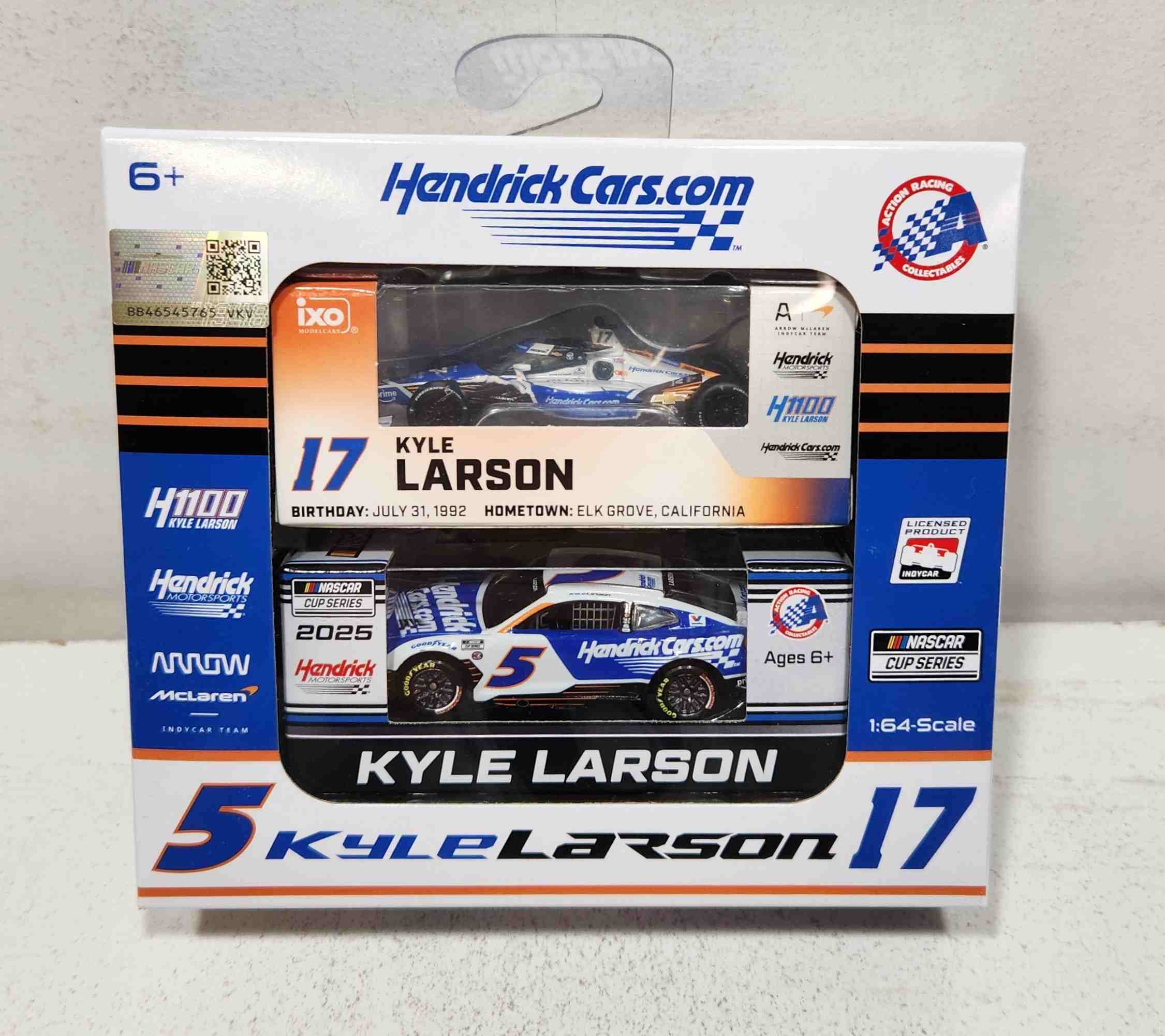 2025 Kyle Larson 1/64th HendrickCars "1100" Camaro and Indy Car Set