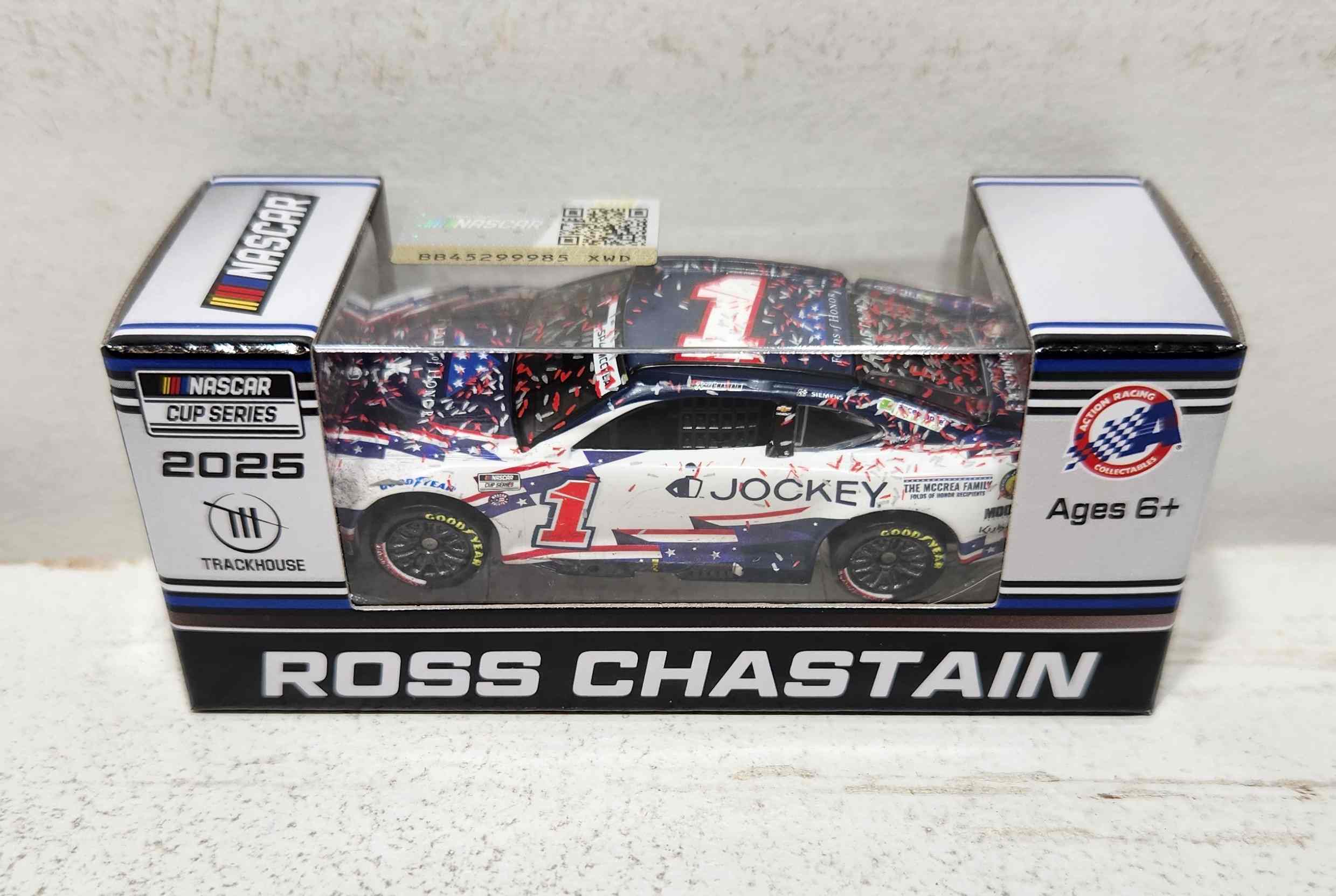 2025 Ross Chastain 1/64th Jockey Folds of Honor "Charlotte Coke 600 Win" Chevrolet