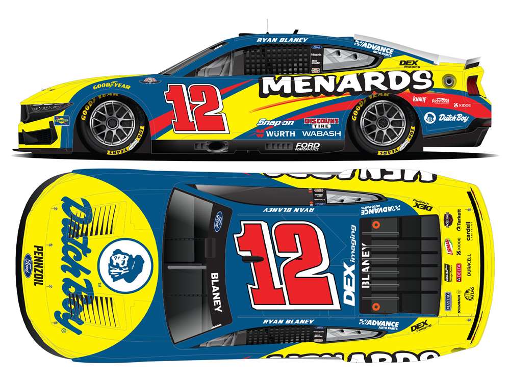 2025 Ryan Blaney 1/64th Menards "Dutch Boy""Darlington Throwback" Ford