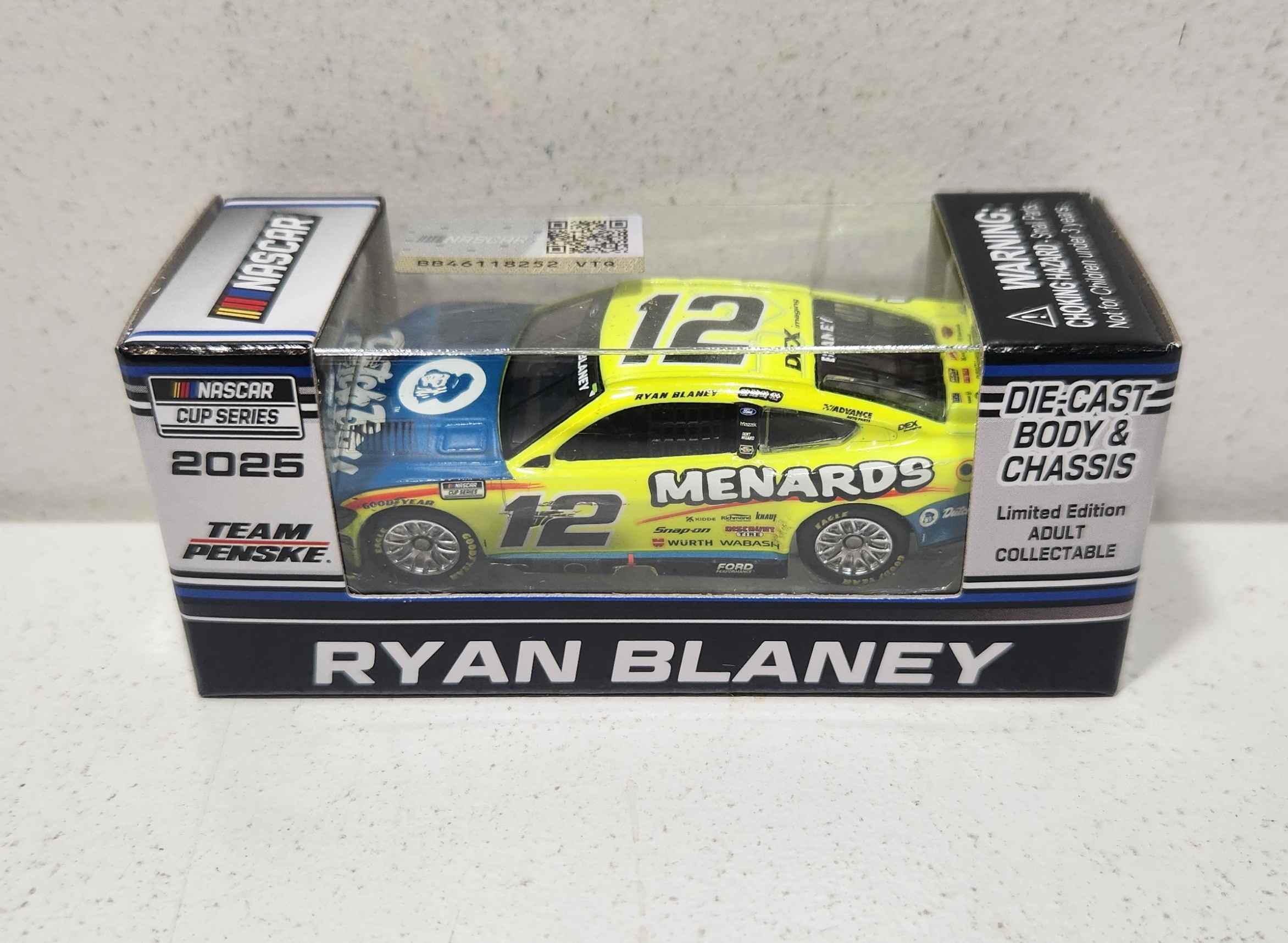 2025 Ryan Blaney 1/64th Menards "Dutch Boy""Phoenix Win" Mustang