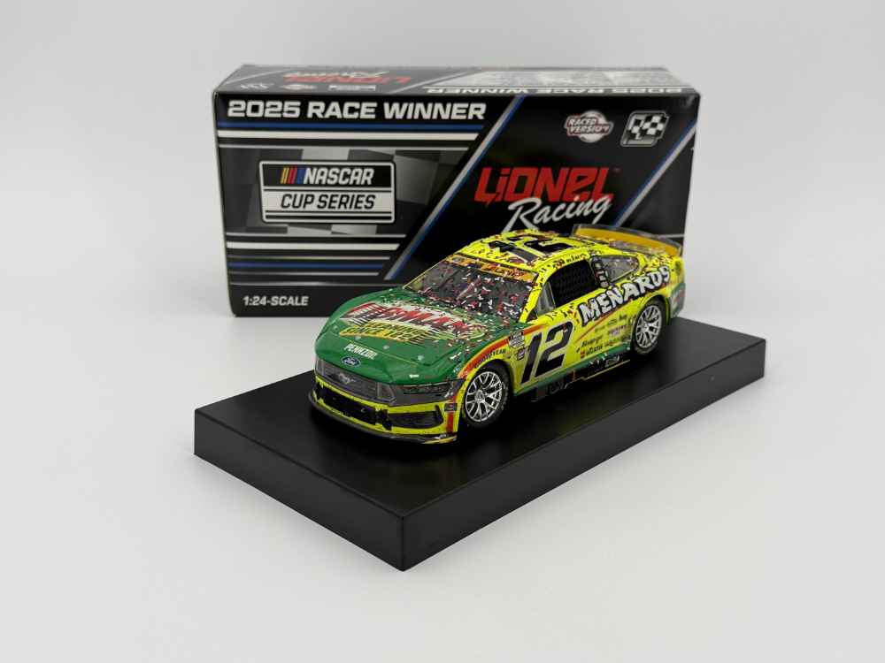 2025 Ryan Blaney 1/24th Menards "Libman""New Hampshire Win" hood open Mustang