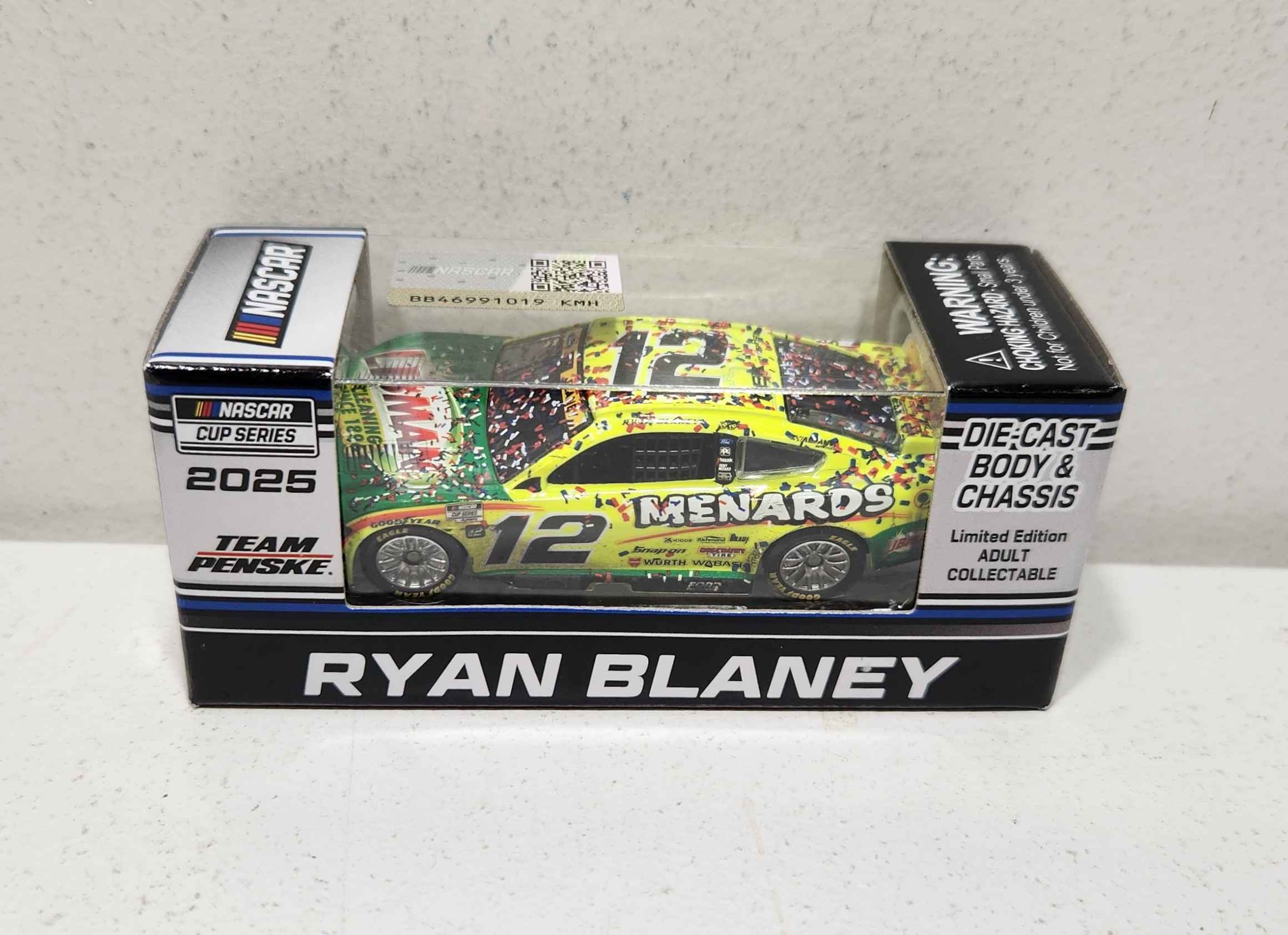 2025 Ryan Blaney 1/64th Menards "Libman""New Hampshire Win" Mustang