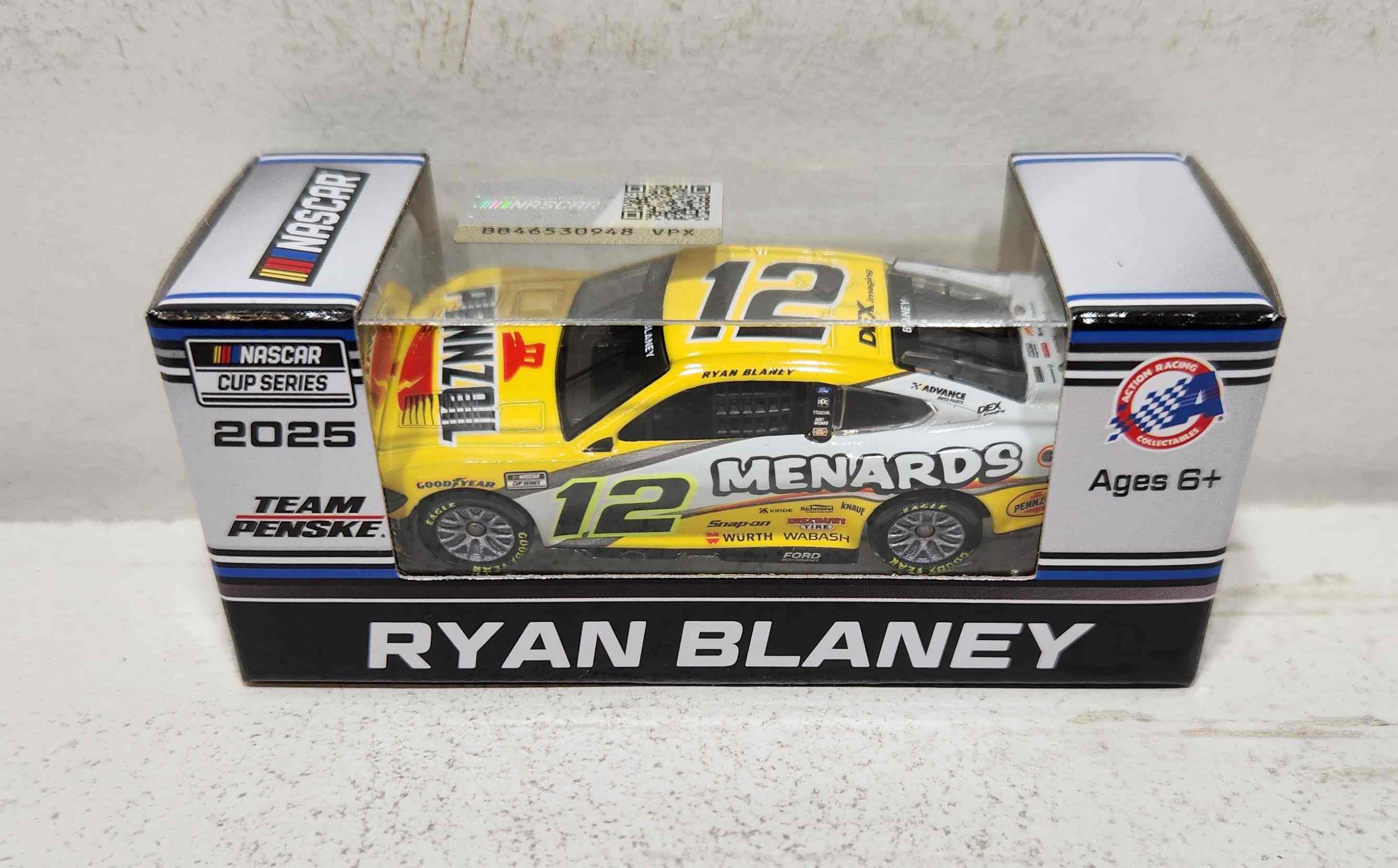 2025 Ryan Blaney 1/64th Menards "Pennzoil" Ford