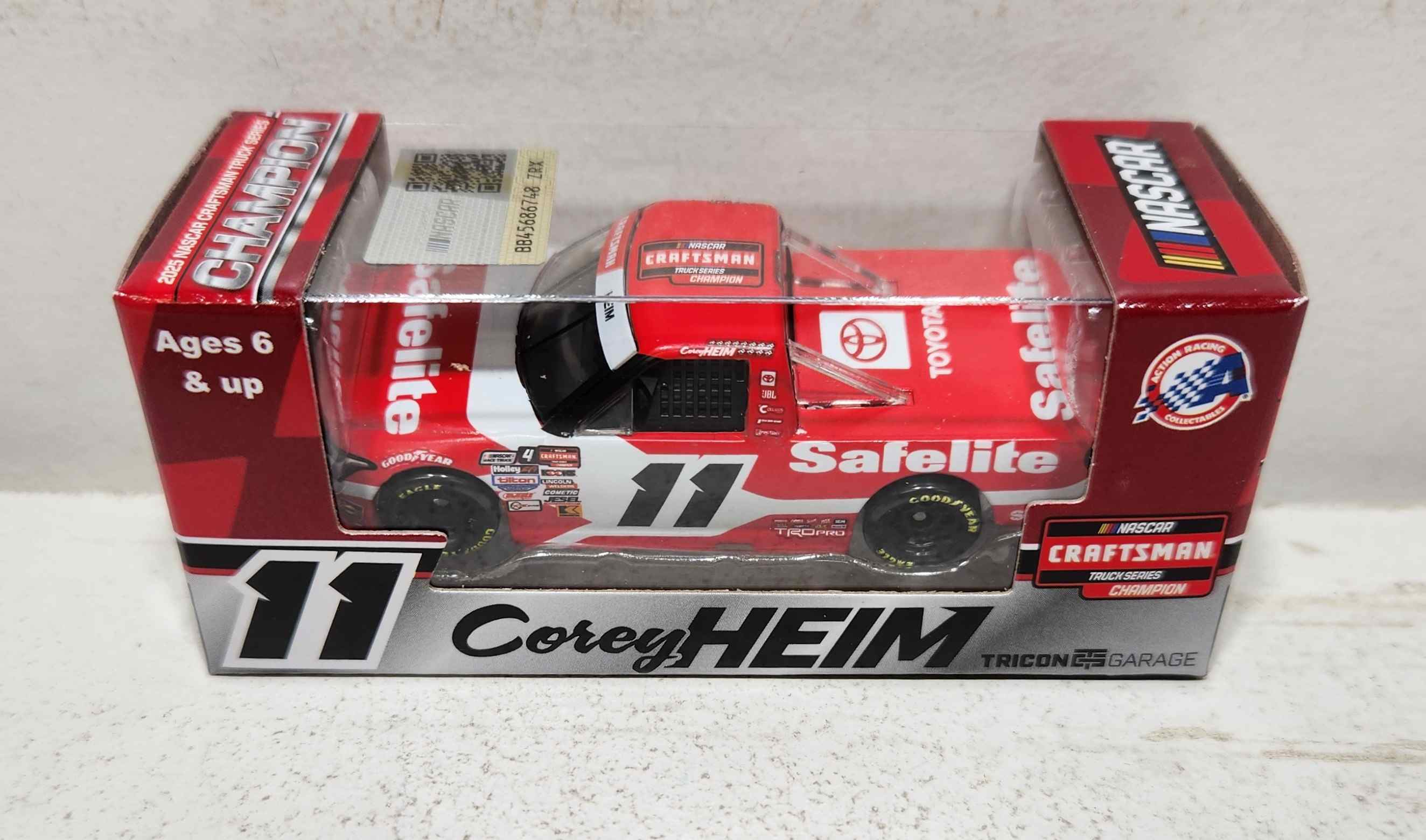 2025 Corey Heim 1/64th Safelite "Craftsman Truck Series Champion" Tundra
