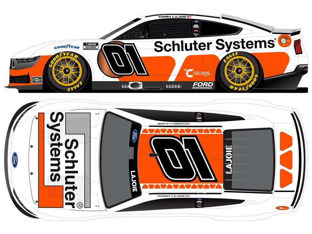 2025 Corey Lajoie 1/64th Schluter Systems White Ford