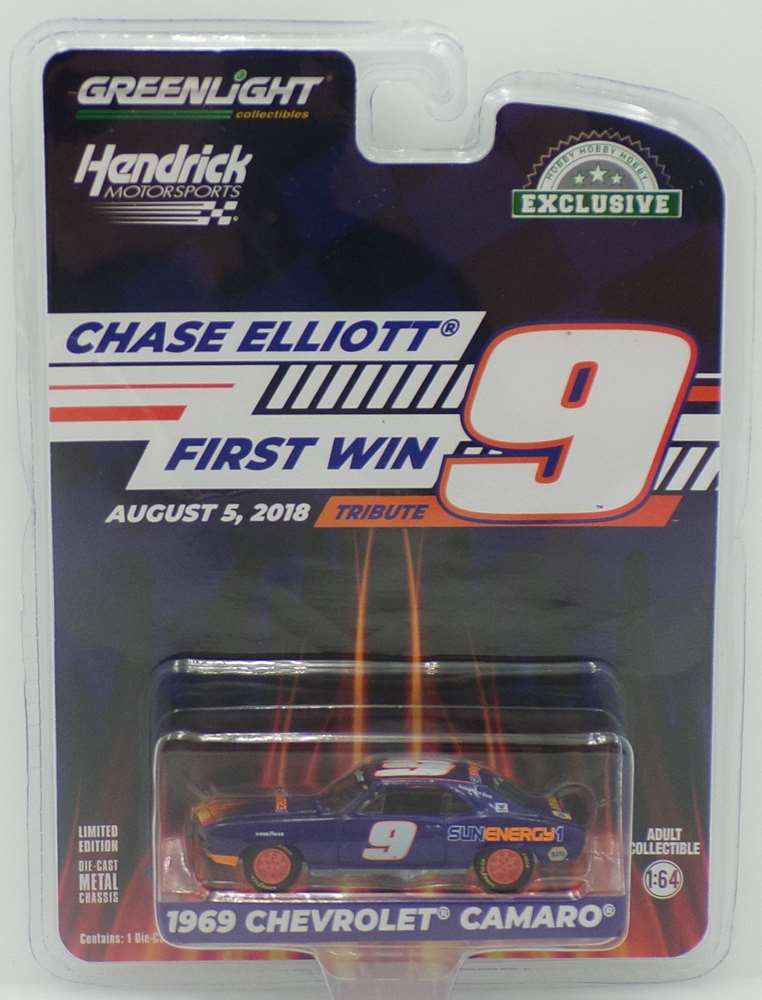 1969 Chase Elliott 1/64th Sun Energy "1st Win" Tribute Camaro