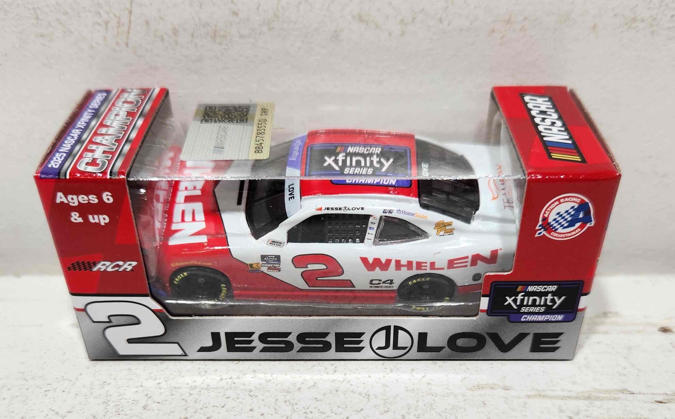 2025 Jesse Love 1/64th Whelen" XFinity Series Champion" Chevrolet