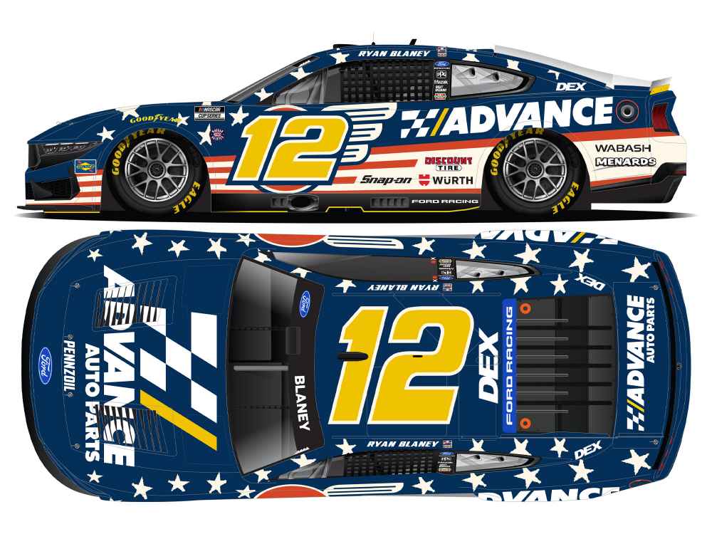 2026 Ryan Blaney 1/64th Advance Auto Parts "Patriotic" Ford