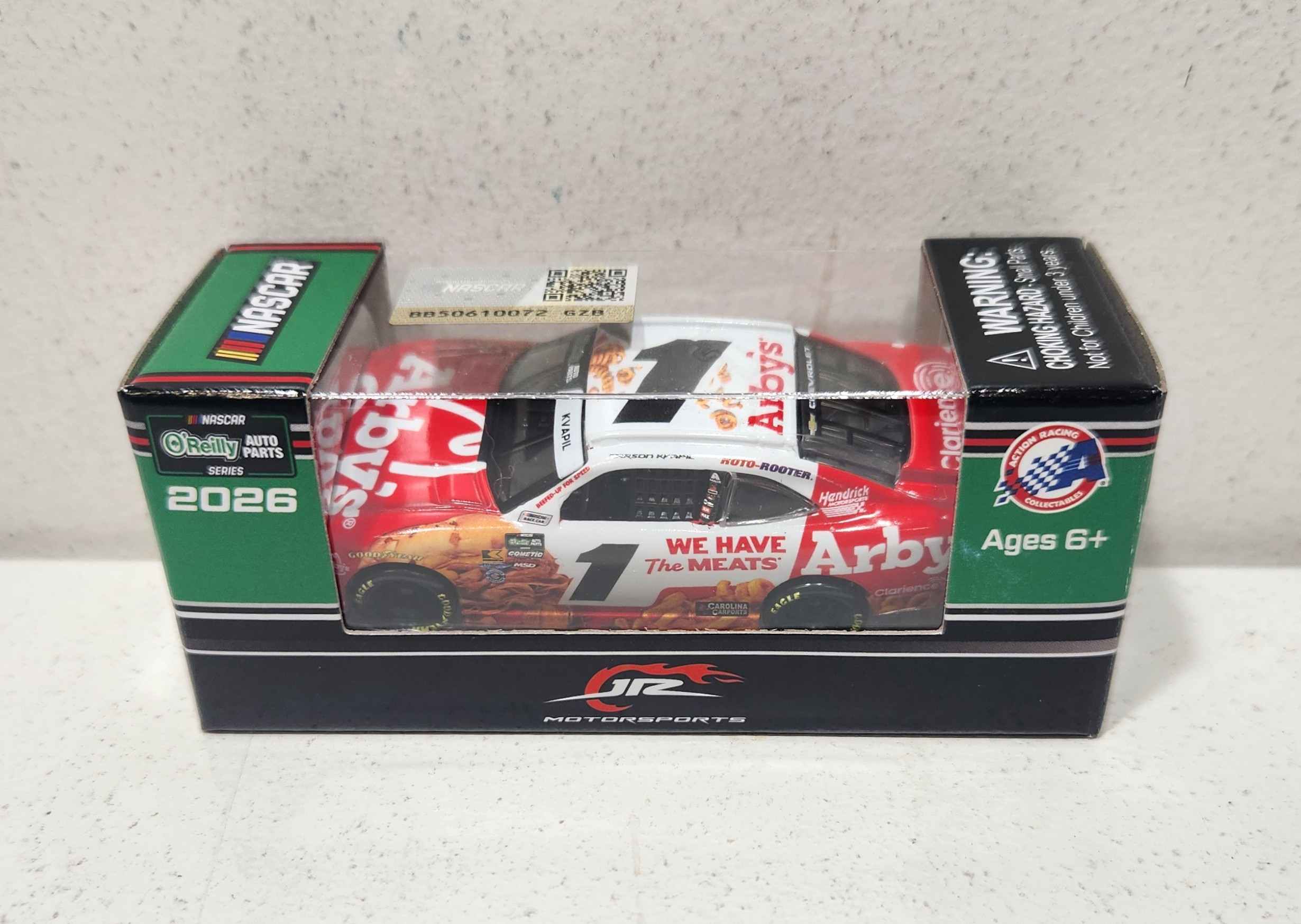 2026 Carson Kvapil 1/64th Arby's "O'Reilly Auto Parts Series" Chevrolet