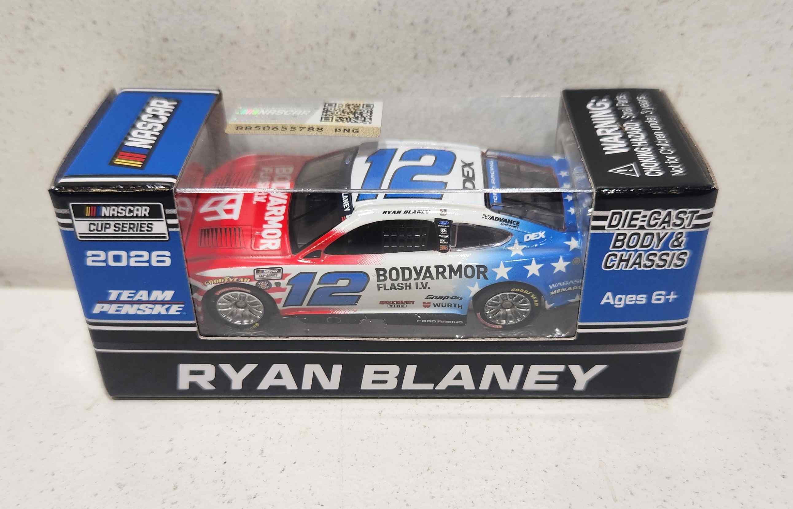 2026 Ryan Blaney 1/64th BODYARMOR "Patriotic Red White Blue" Ford