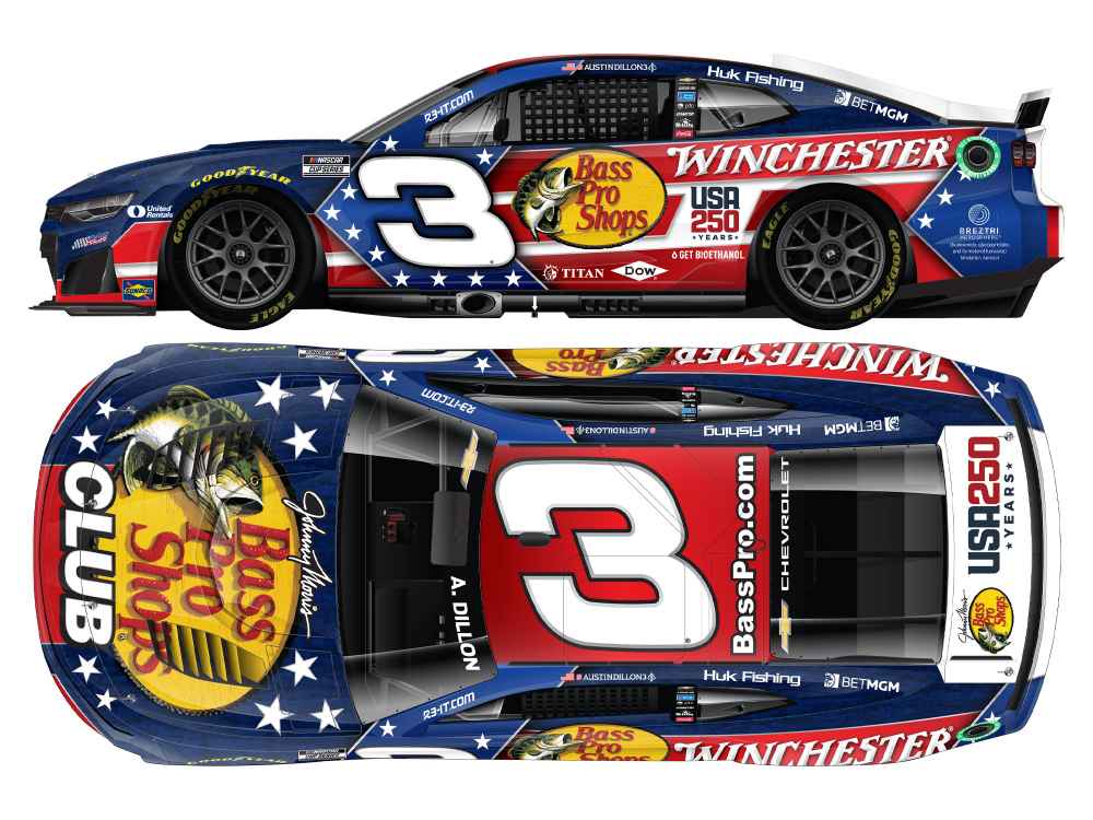 2026 Austin Dillon 1/64th Bass Pro Shops "Patriotic" Chevrolet