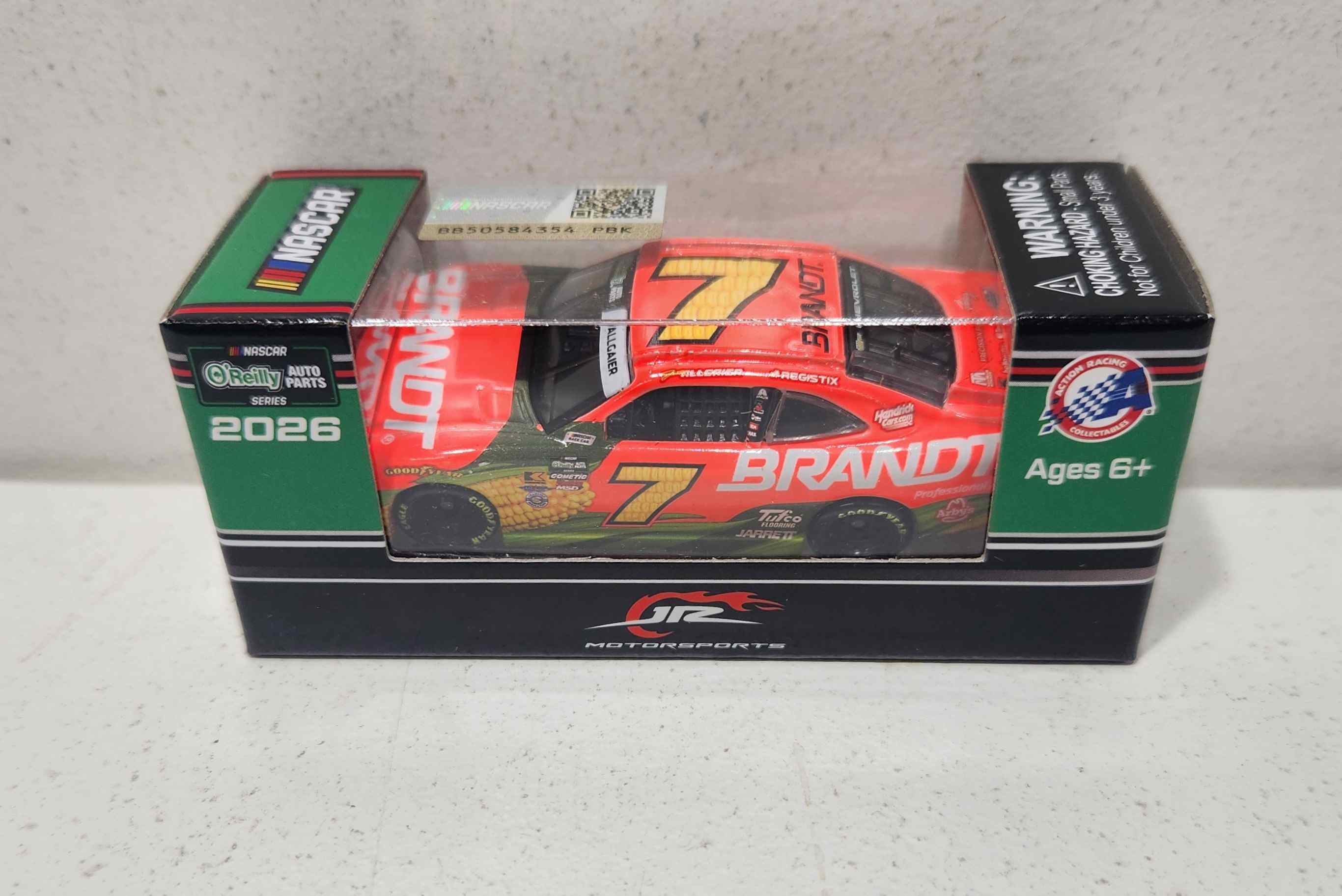 2026 Justin Allgaier 1/64th Brandt "O'Reilly Auto Parts Series" Chevrolet