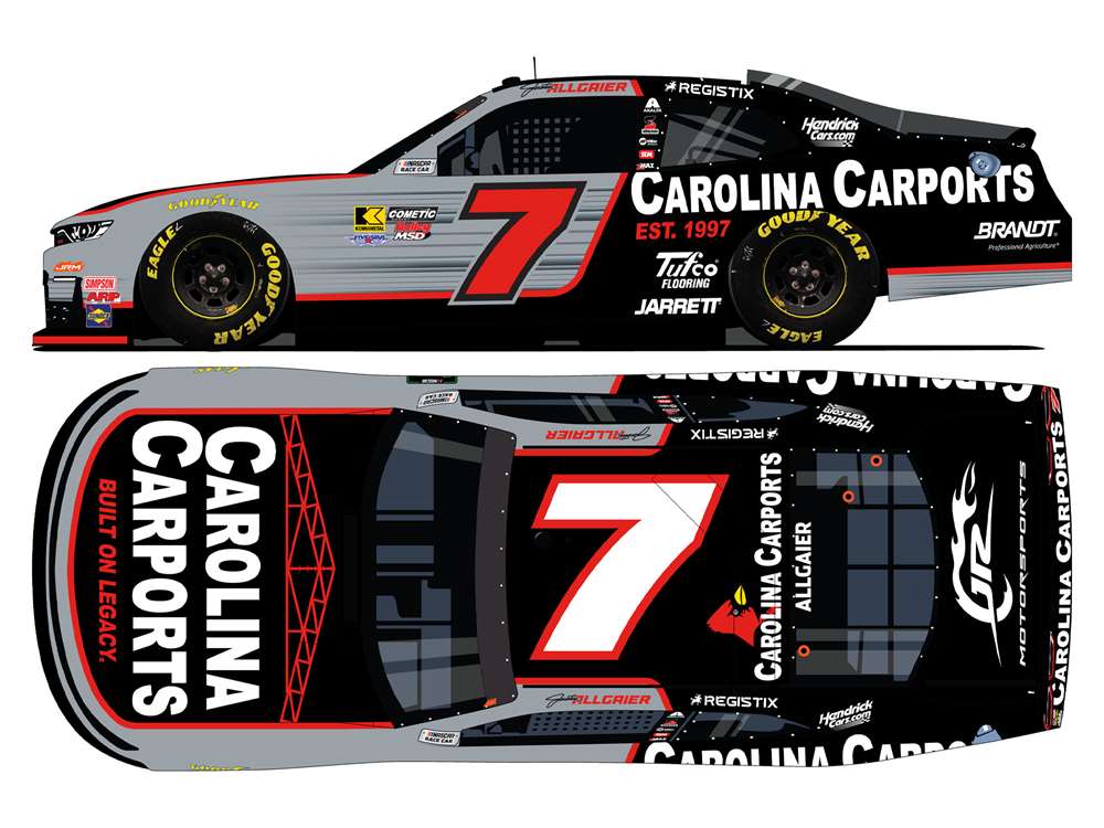 2026 Justin Allgaier 1/64th Carolina Carports "O’Reilly Auto Parts Series" Chevrolet