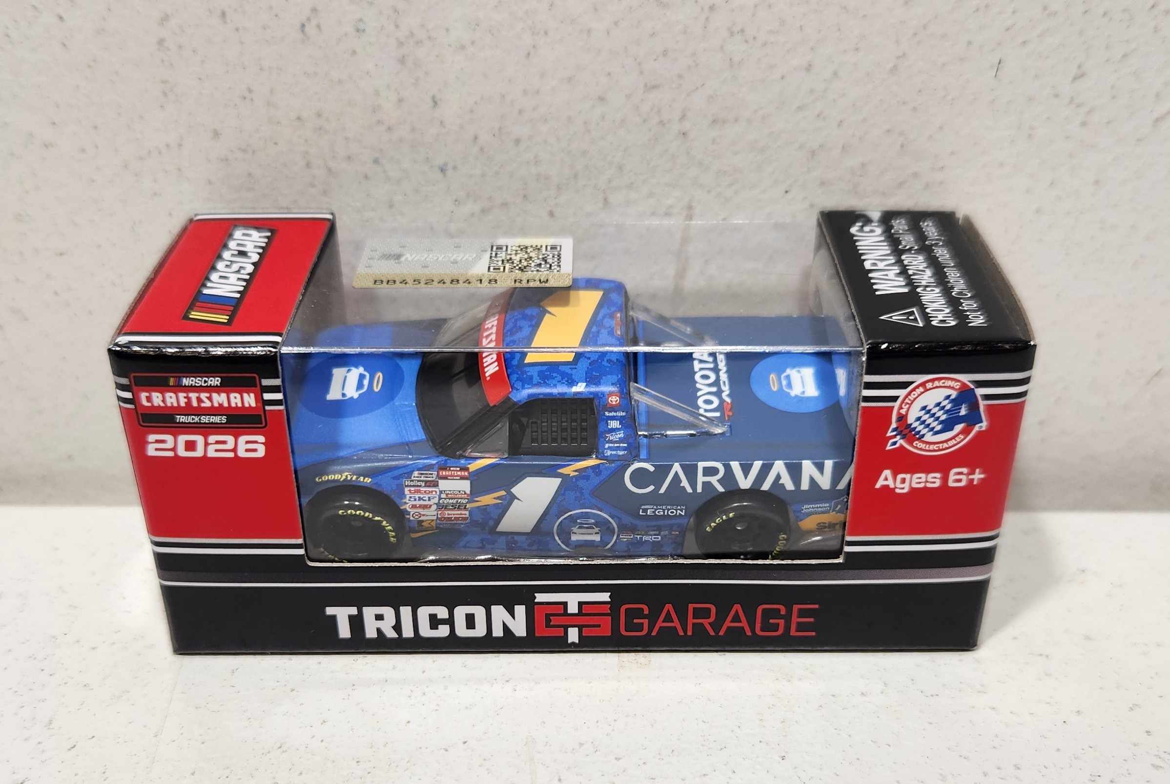 2026 Jimmie Johnson 1/64th Carvana Toyota Tundra