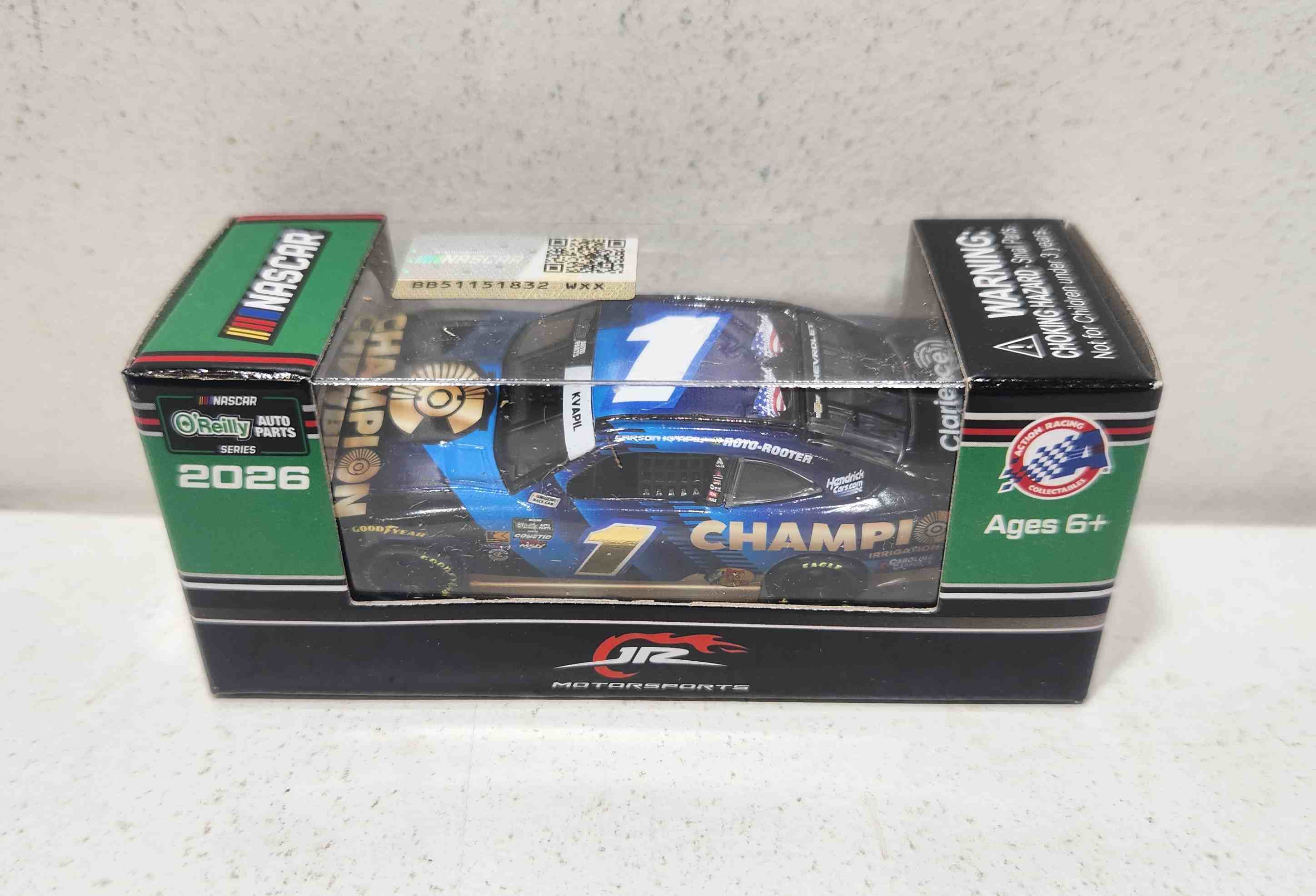 2026 Carson Kvapil 1/64th Champion Irrigation "O'Reilly Auto Parts Series" Chevrolet
