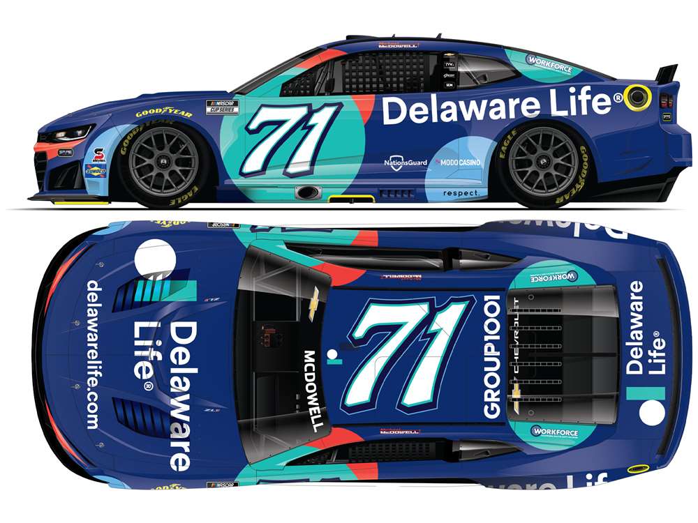 2026 Michael McDowell 1/64th Delaware Life Chevrolet