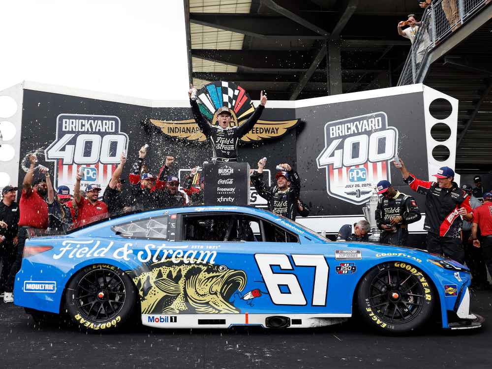 2026 Corey Heim 1/24th Field & Stream "Brickyard 400 Win" hood open Toyota