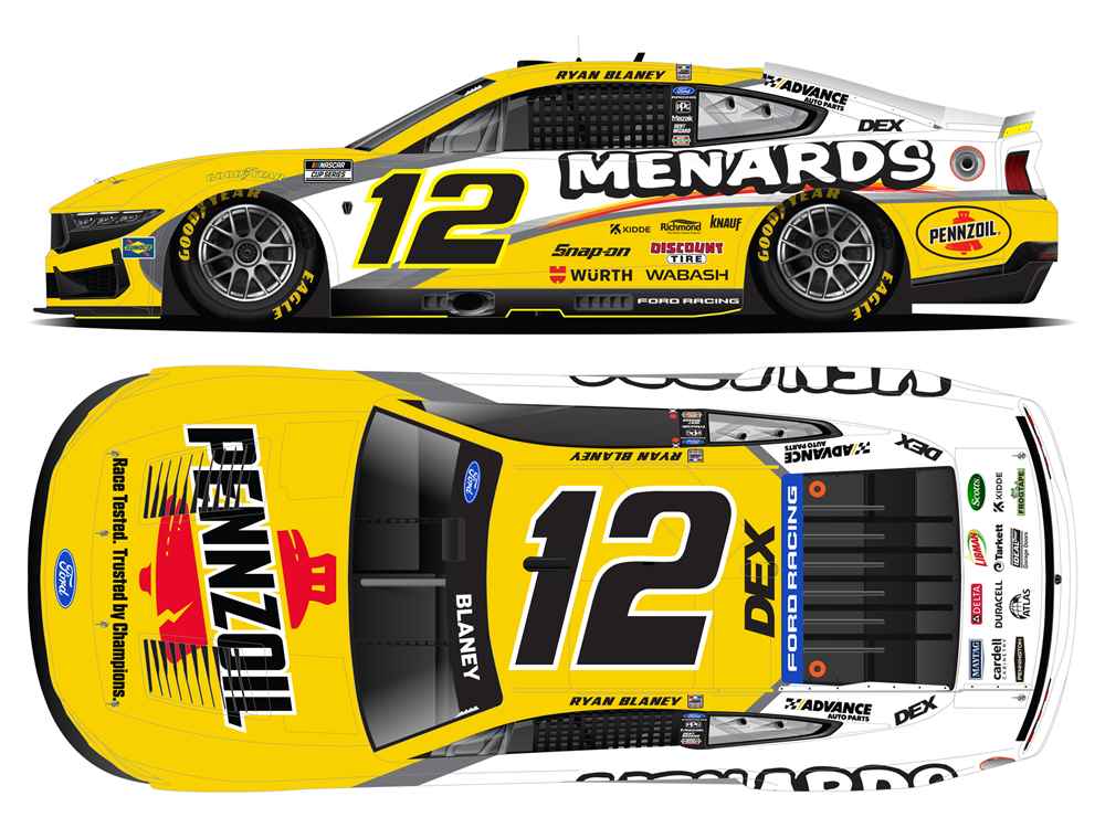 2026 Ryan Blaney 1/64th Menards "Pennzoil" Ford