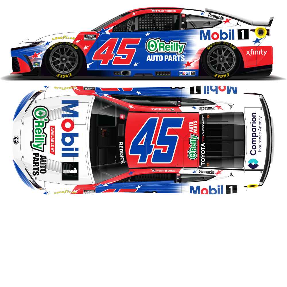 2026 Tyler Reddick 1/64th Mobil 1/O'reilly Patriotic Toyota