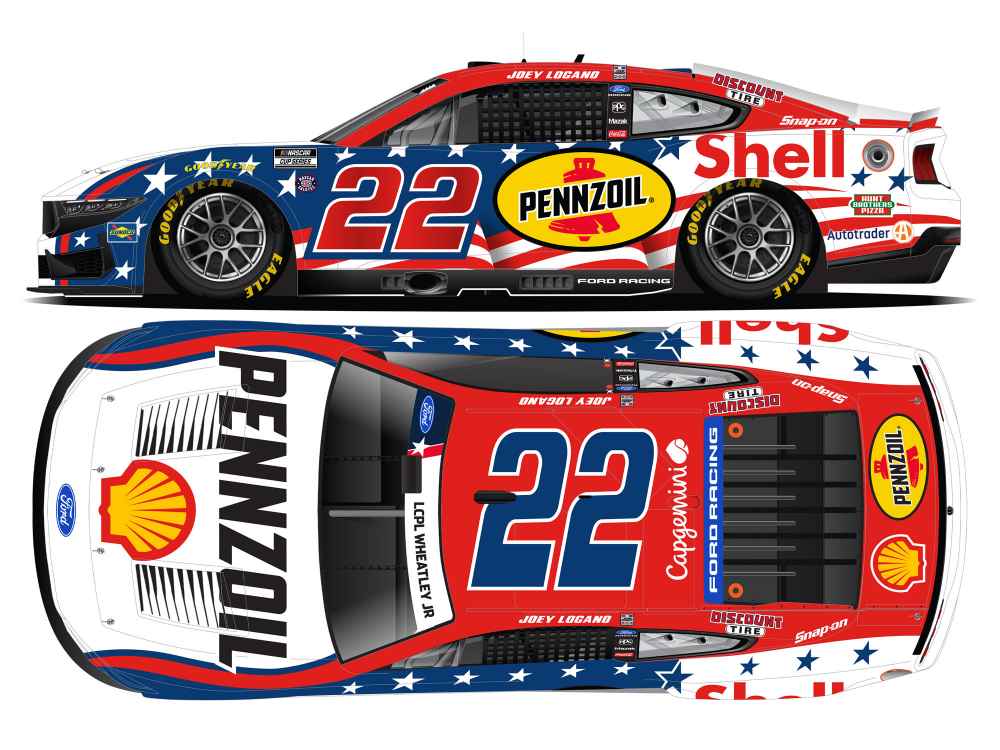 2026 Joey Logano 1/64th Shell Pennzoil "Stars and Strips" Ford
