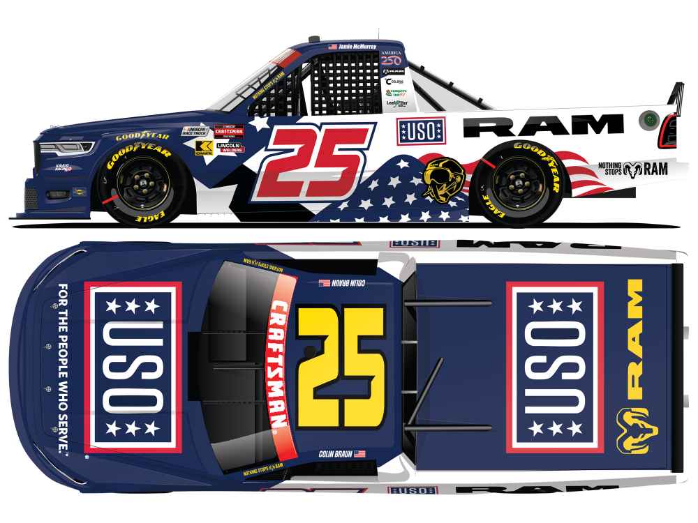 2026 Jamie McMurray 1/64th USO Dodge Ram
