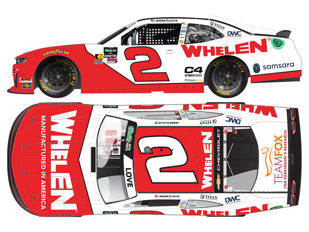 2026 Jesse Love 1/64th Whelen "O'Reilly Auto Parts Series" Chevrolet