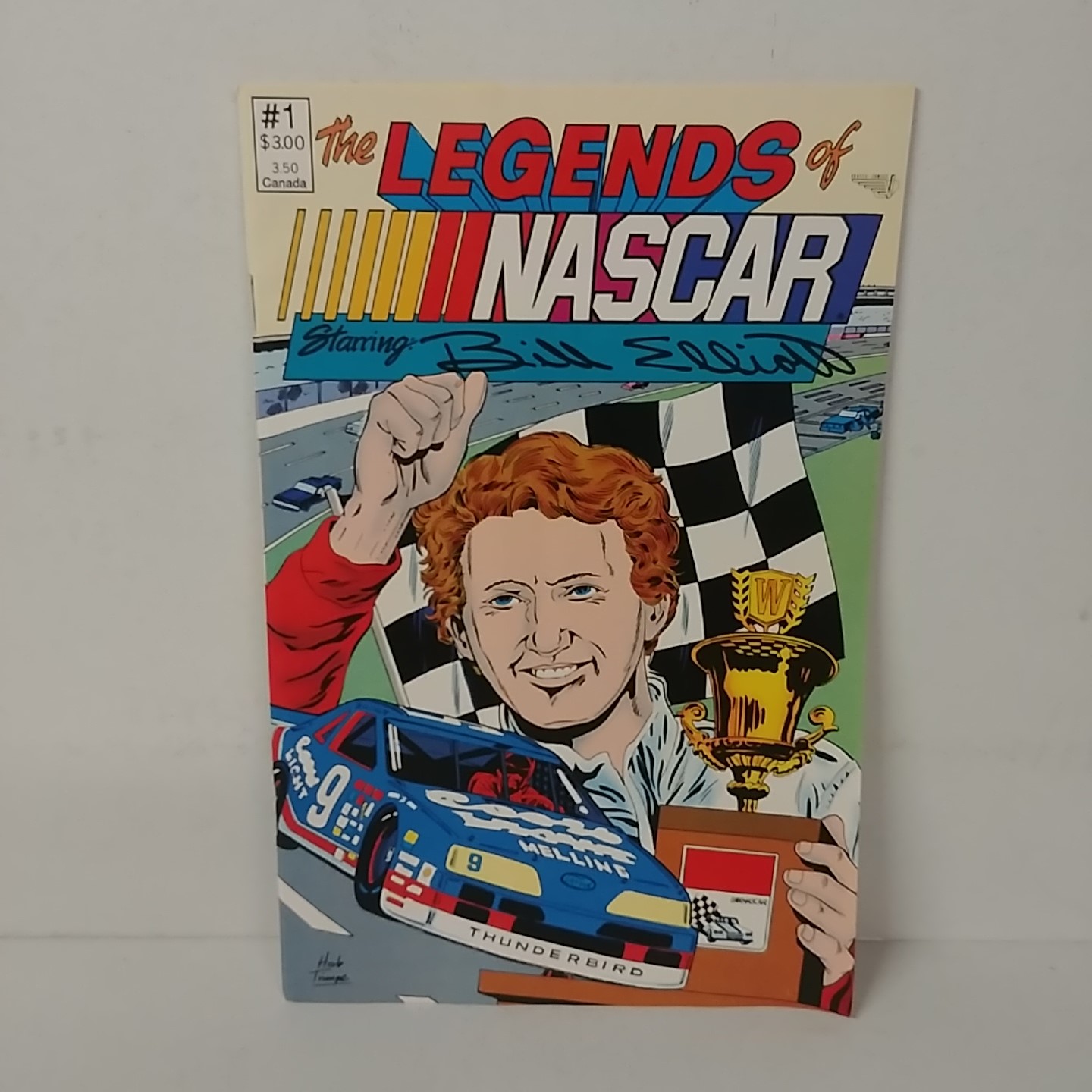 1990 Bill Elliott Comic Book w/4 Card Collector Set