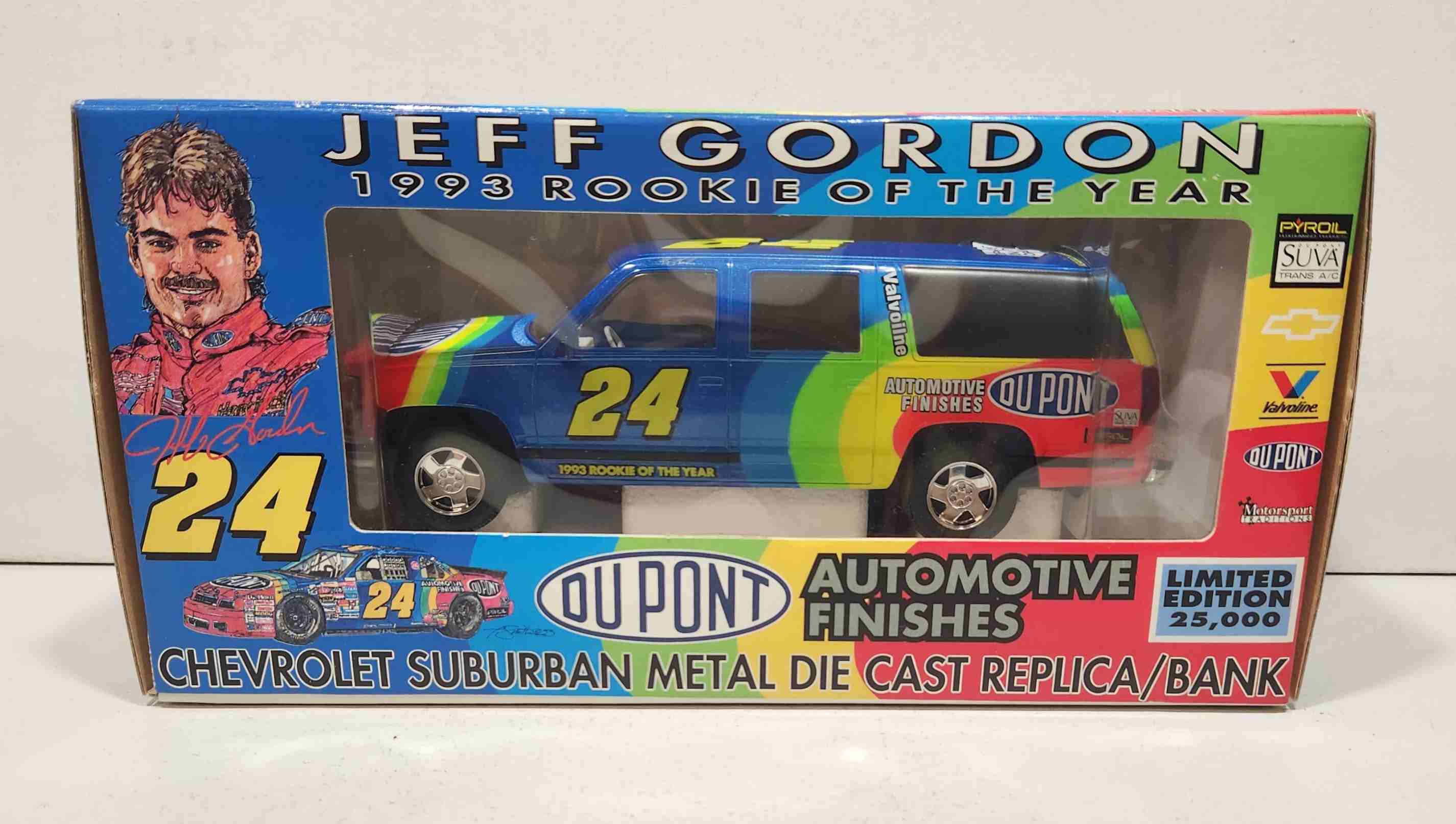1993 Jeff Gordon 1/24th Dupont  "Rookie of The Year" Chevrolet Suburban Bank