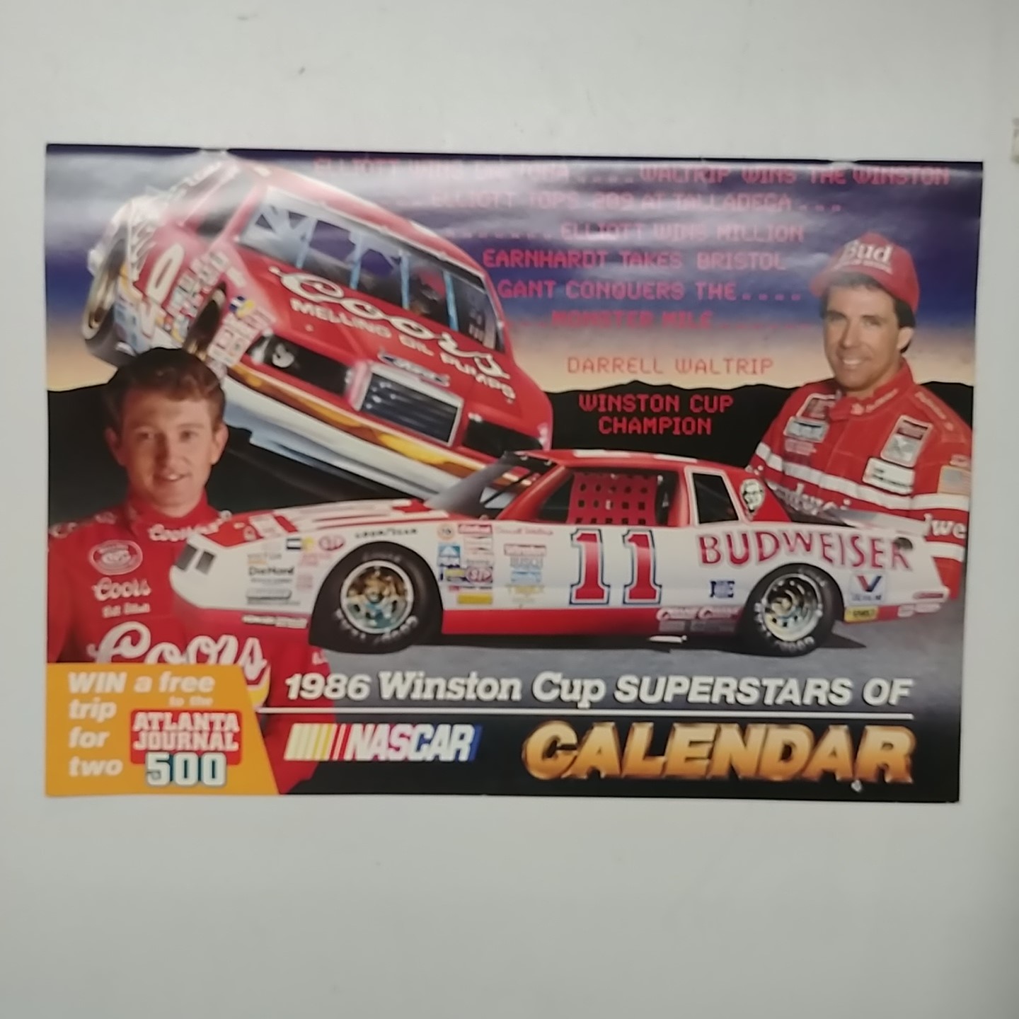 1986 Super Stars of Nascar Calendar