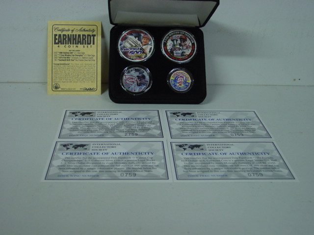 2001 Dale Earnhardt Colorized 4 coin set