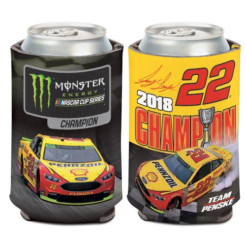 2018 Joey Logano Shell NASCAR Monster Energy Champion can cooler