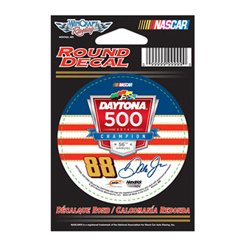 2014 Dale Earnhardt Jr National Guard "Daytona 500 Win" 3" round decal