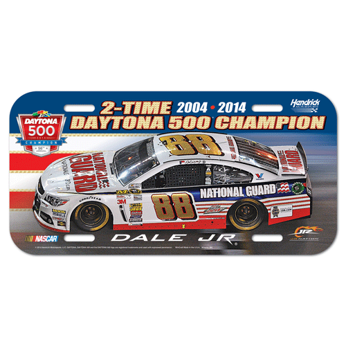 2014 Dale Earnhardt Jr National Guard "Daytona 500 Win" License Plate