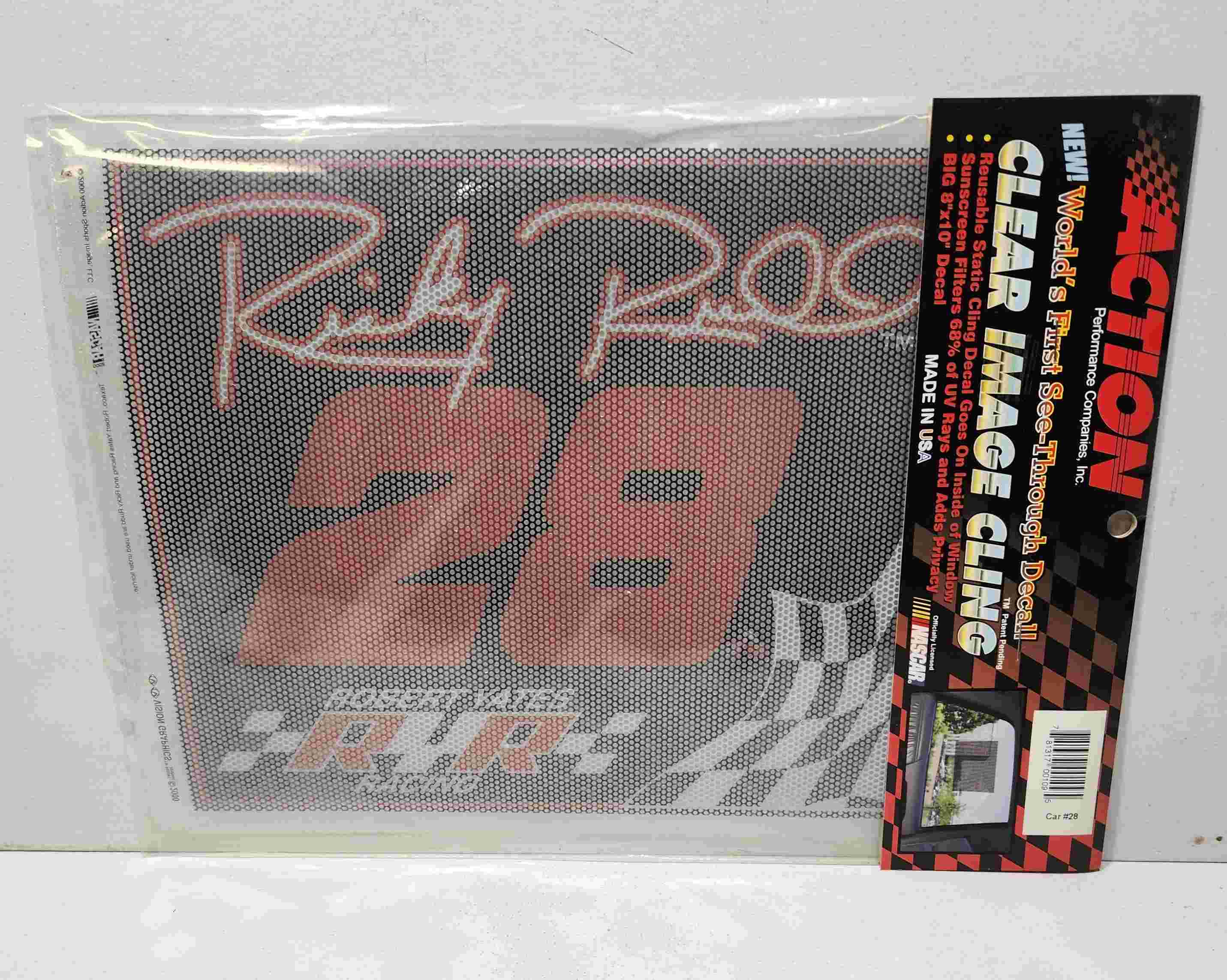 2000 Ricky Rudd #28 Clear Image Cling