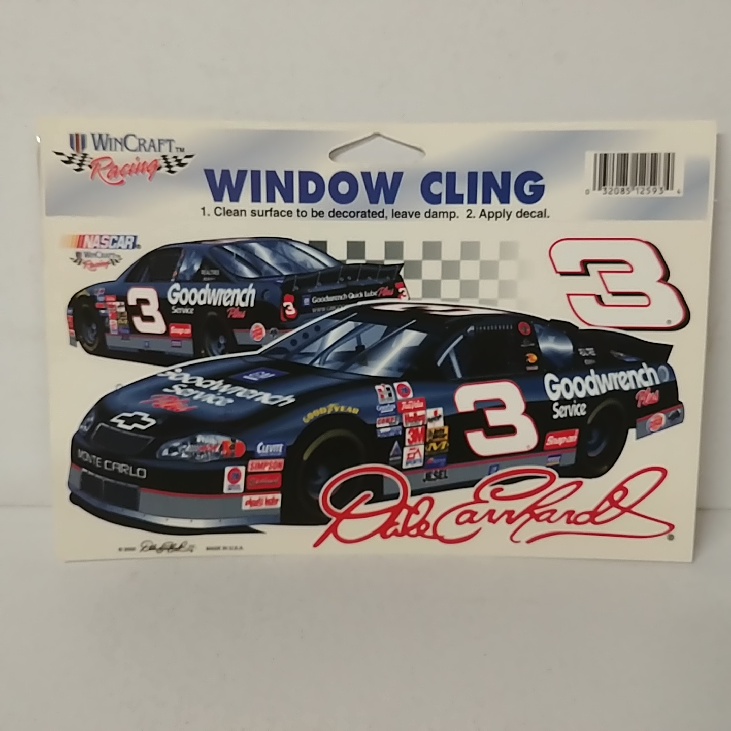 2000 Dale Earnhardt Goodwrench window cling