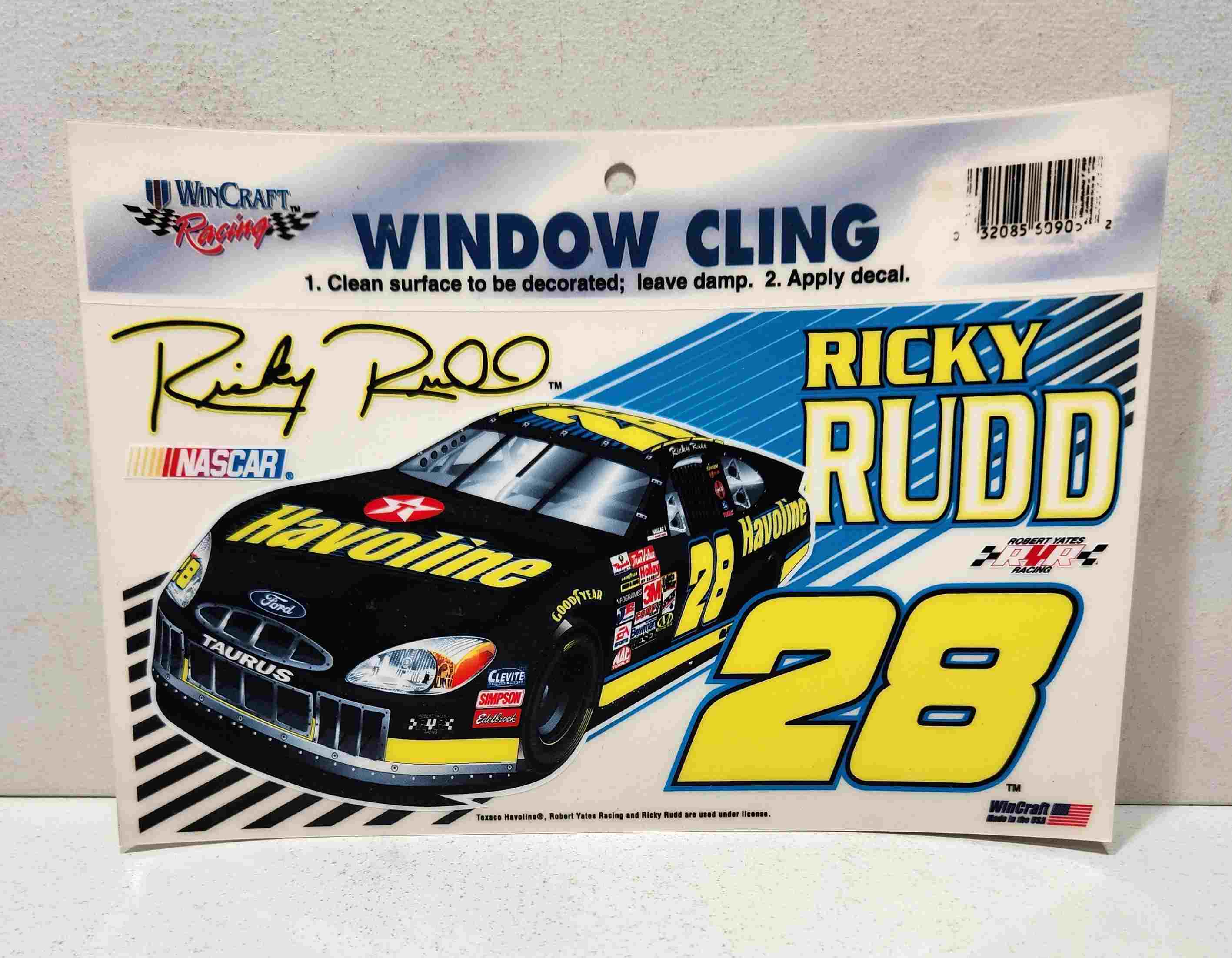 2002 Ricky Rudd Havoline static decal