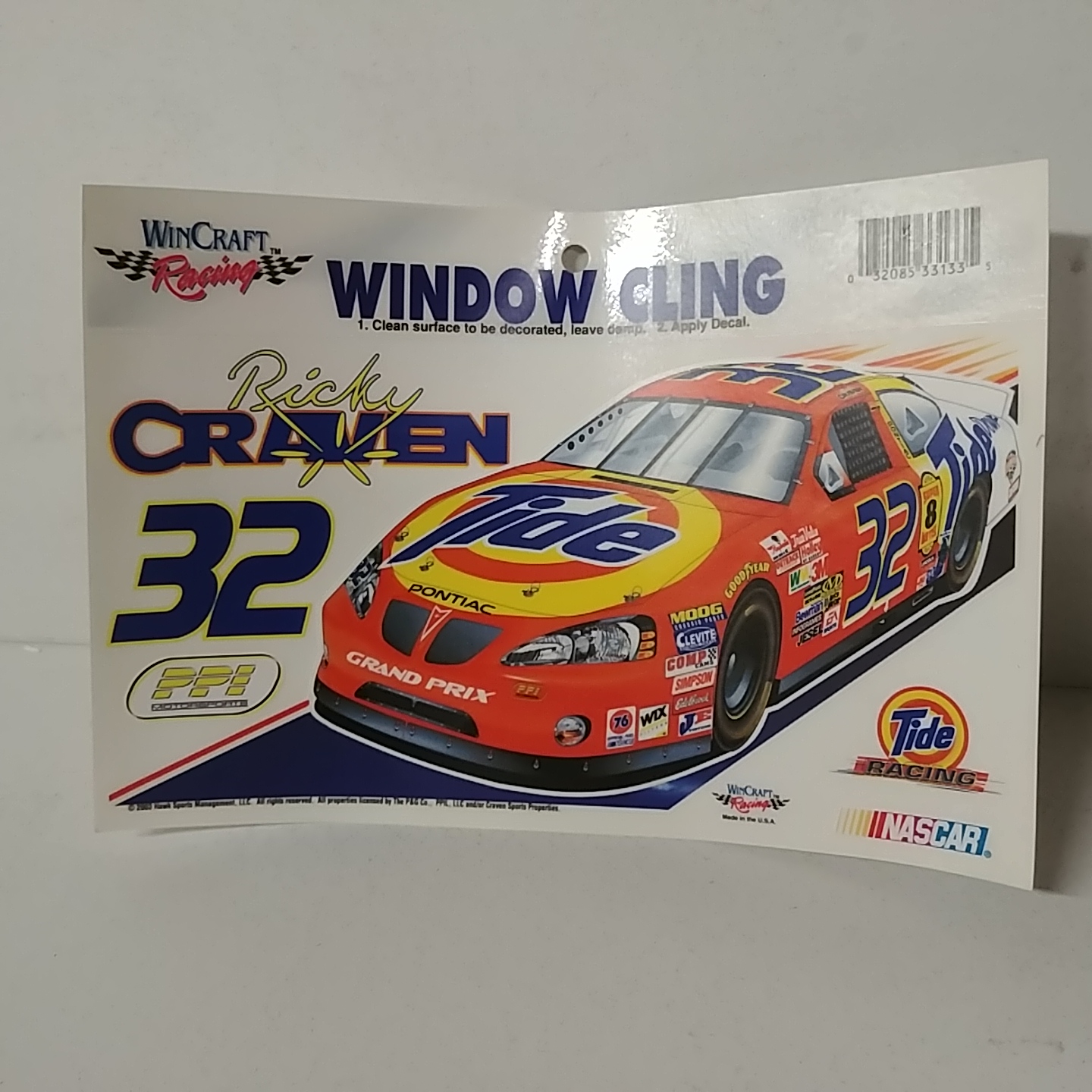 2003 Ricky Craven Tide window cling