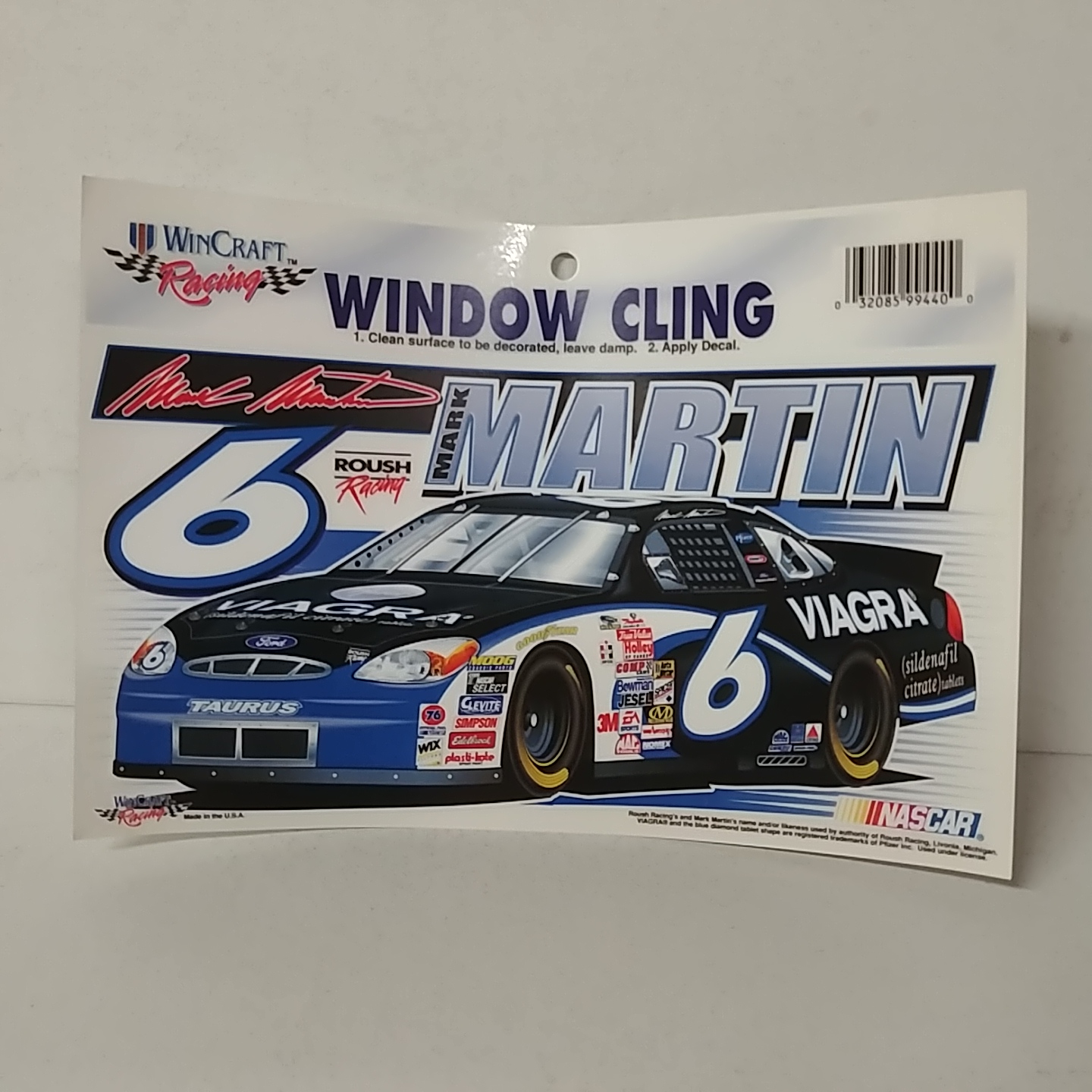 2003 Mark Martin Viagra static decal