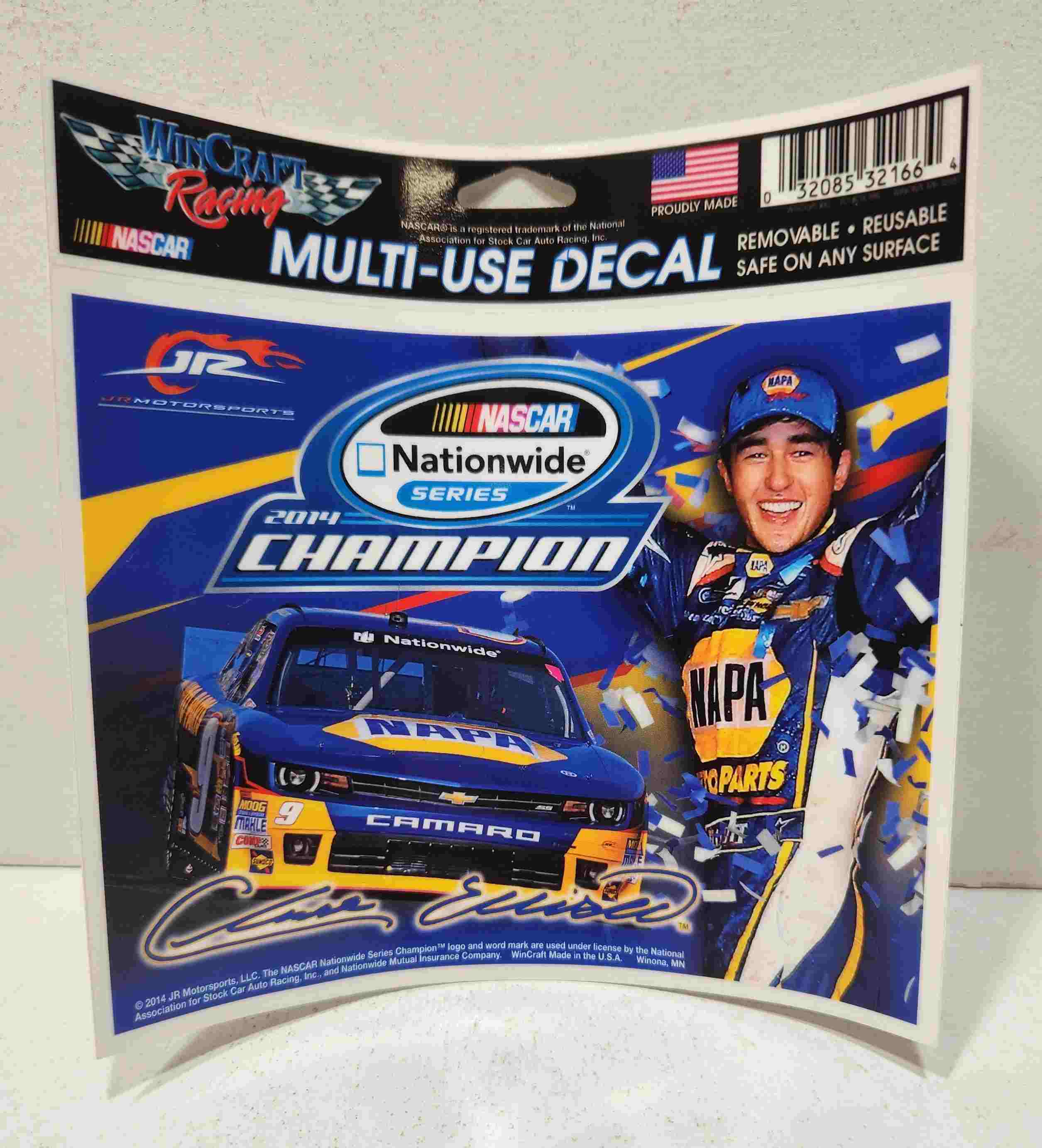 2014 Chase Elliott NAPA "Nationwide Champion" Multi Use Decal